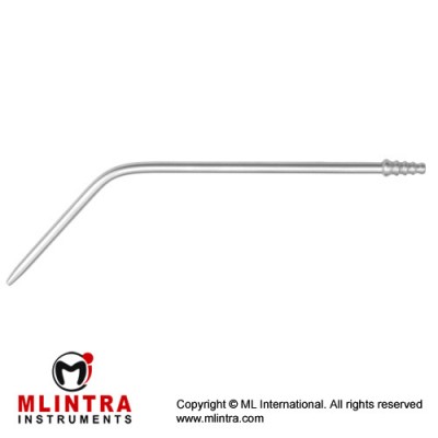 Nuboer Suction Tube Oval Opening Stainless Steel, 21 cm - 8 1/4" Diameter 6.0 mm Ø 